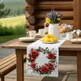 thumbnail image 6 of Table Runner Red Rose Wreath Table Decoration for Kitchen Dinning Watercolor Flowers Table Decoration for Indoor Outdoor Party Wedding Decor 13x90 Inch, 6 of 7