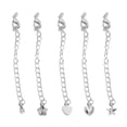 thumbnail image 1 of Shisuyan Rallonges de Chaîne Argent 5 Pcs 2.8 Po, 1 of 8