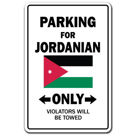 PARKING FOR JORDANIAN ONLY Decal jordan flag national pride love | Indoor/Outdoor | 7