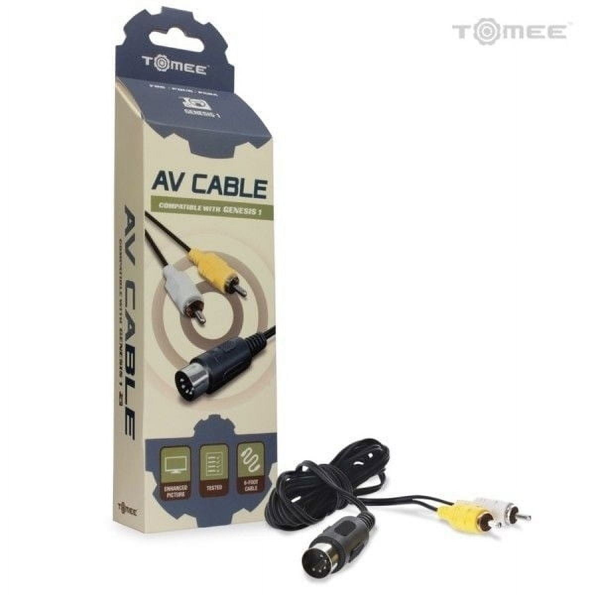 Sega Genesis 1 Standard AV Cable 6ft - Tomee