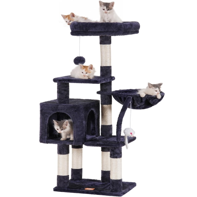 Cat Tree Heybly HCT004SG gris ahumado con juguete para gatos de interior