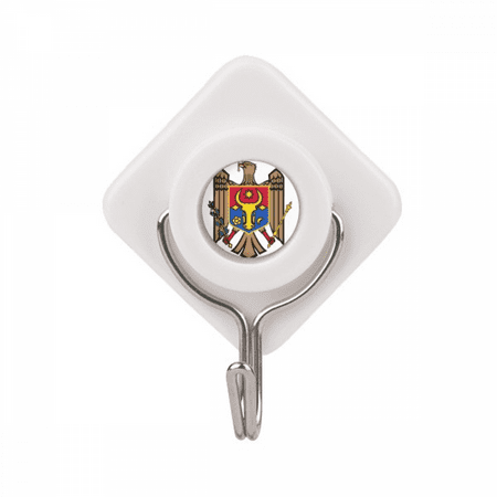 

Moldova Europe National Emblem Adhesive Wall Hooks Hanging Self Sticky