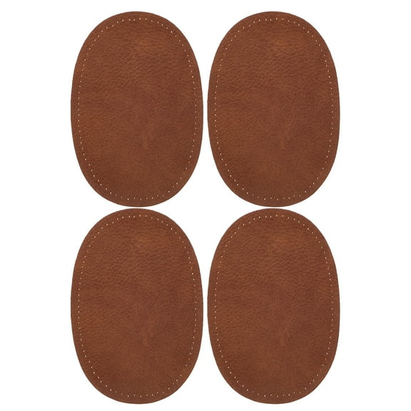 2 Pairs Oval Elbow Patches Sew On PU Fabric Repair Patches for Jackets Shirts and Sweaters Craft