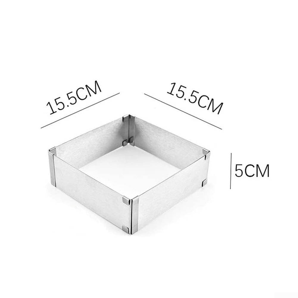Details about   Lares Cake Ring Baking Frame Clamping Lever Stainless Steel Round Square extra high fixed show original title 