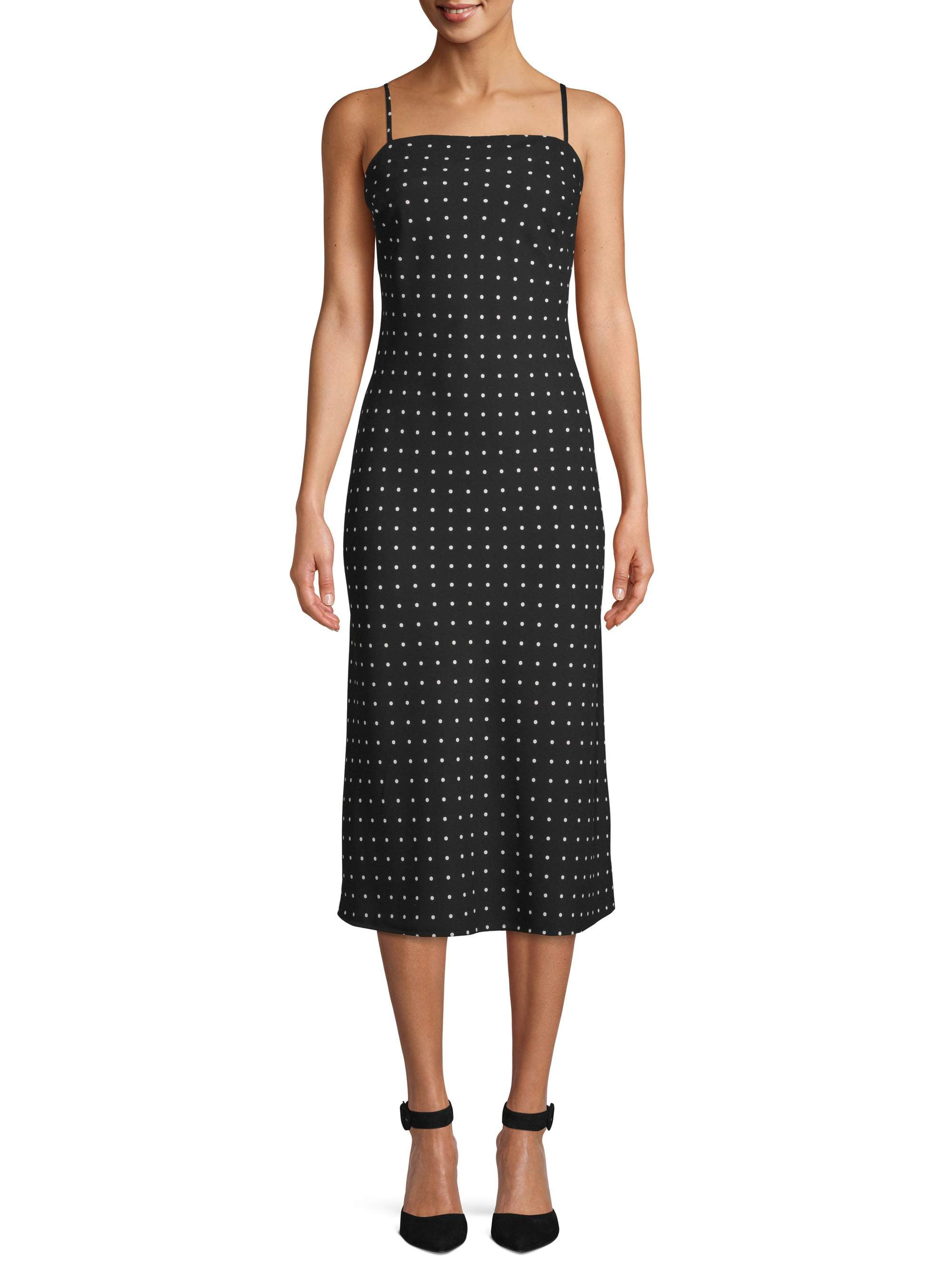 Scoop Scoop Slip Midi Dress Dot Print Women's