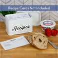 thumbnail image 3 of AuldHome Design Rustic White Recipe Box; Enamel Farmhouse Recipe Holder and Organizer for 4 x 6 Inch Recipe Cards, 3 of 10