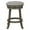 White, variant on Backless Round Swivel Stool in Beige Fabric in White-Wash Finish 2 Pack