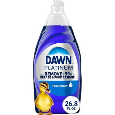 Dawn Platinum Liquid Dish Soap, Dishwashing Liquid, Grease Removal, Fresh Rain, 26.8oz