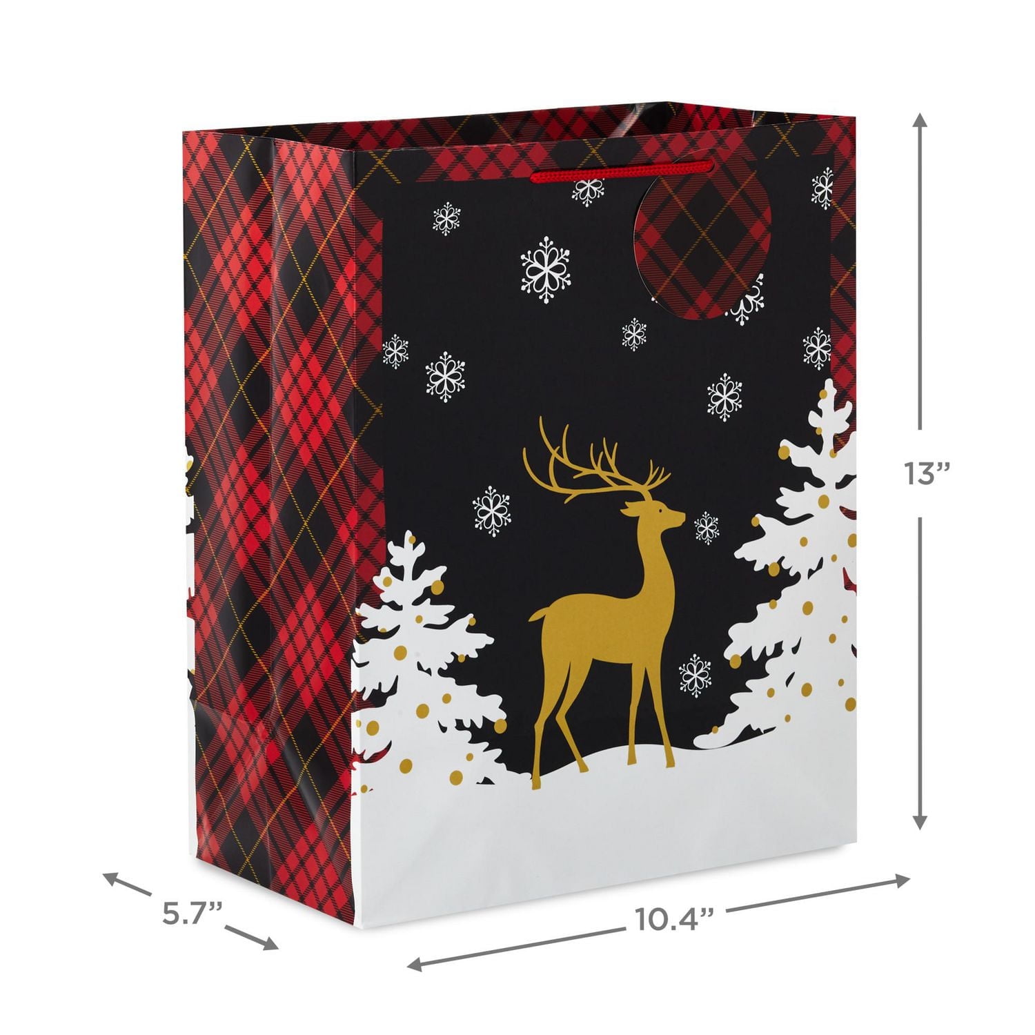 Grand sac-cadeau de Noël – Hallmark (Renne doré)