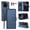 Blue, variant on For Apple iPhone 17e / 16e 6.1inch Phone Case Wallet, RFID Blocking Magnetic Buckle Flip Leather TPU Cover with Card Holder Wrist Strap Shockproof Phone Case,Purple