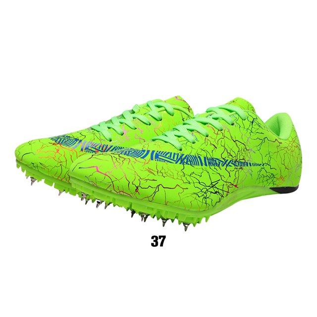 Becaristey Comfortable And Non-slip Men S Track And Field Spikes Shoes High Performance Breathable Professional Fluorescent Green 37