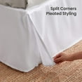 thumbnail image 5 of Sleep Zone Pleated Bed Skirts Full Size, 15 inch Tailored Drop Easy Fit Bedskirt, Anti-Static, Fade Resistant (Full, White), 5 of 7