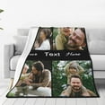 thumbnail image 3 of Custom Blanket with Picture Text Customized Blankets with Photos Customizable Personalized Blankets and Throws for Adult Kid Birthday Christmas Valentines Day Memorial Gift,, 3 of 6