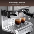 thumbnail image 4 of 15 Bar Automatic Machine – Milk Frother, Grinder, Italian ULKA Pump, 2.5L Water Tank, Brushed Stainless Steel, for Home & Office, 4 of 6