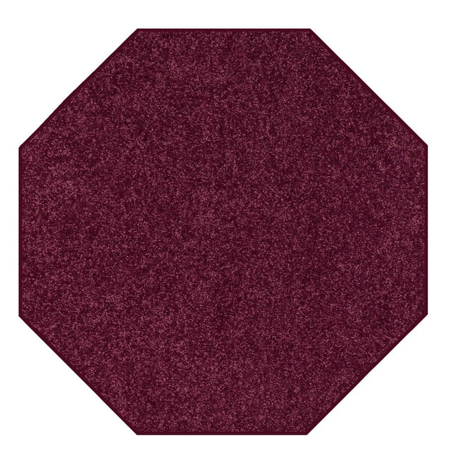 Bright House Solid Color Area Rugs Cranberry - 4' Octagon