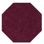 Galaxy Way Solid Color Area Rugs Cranberry - 8' Octagon