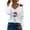 White, variant on Honeeladyy Clearance under 5$ Cold Shoulder Christmas Blouse for Women V-Neck Long Sleeve Bling Glasses Printedweight Pullover