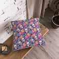 thumbnail image 5 of KLL colorful Skull flower daisy Decorative Throw Pillow Covers Velvet Soft for Couch Sofa Bedroom Living Room Outdoor (No pillow core)- 16"x16", 5 of 5