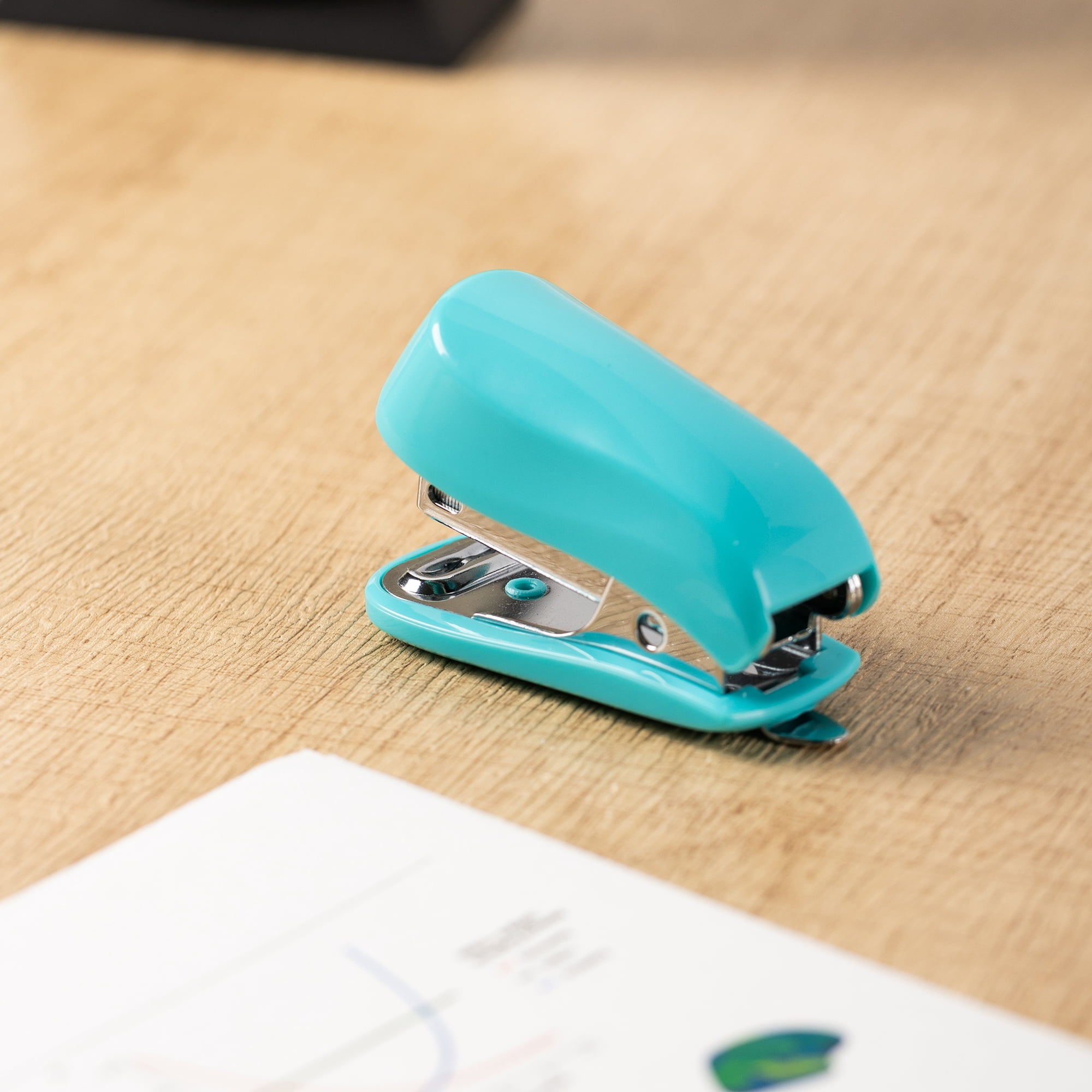 (10 pack) Pen+Gear Mini Stapler, 15-Sheet Capacity, 1000 Staples, Blue