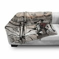 thumbnail image 3 of Music Soft Flannel Fleece Blanket, Accordionist Playing Paris Street Urban European Famous City Panorama Graphic Scene, Cozy Plush for Indoor and Outdoor Use, 70" x 90", Peach Brown, by Ambesonne, 3 of 6