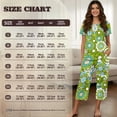 thumbnail image 7 of DISNIMO Floral Printed Women's Pajama Sets Soft Sleepwear 2 Piece Pjs Set Short Sleeve Tops and Capri Pant Lounge, S, 7 of 7