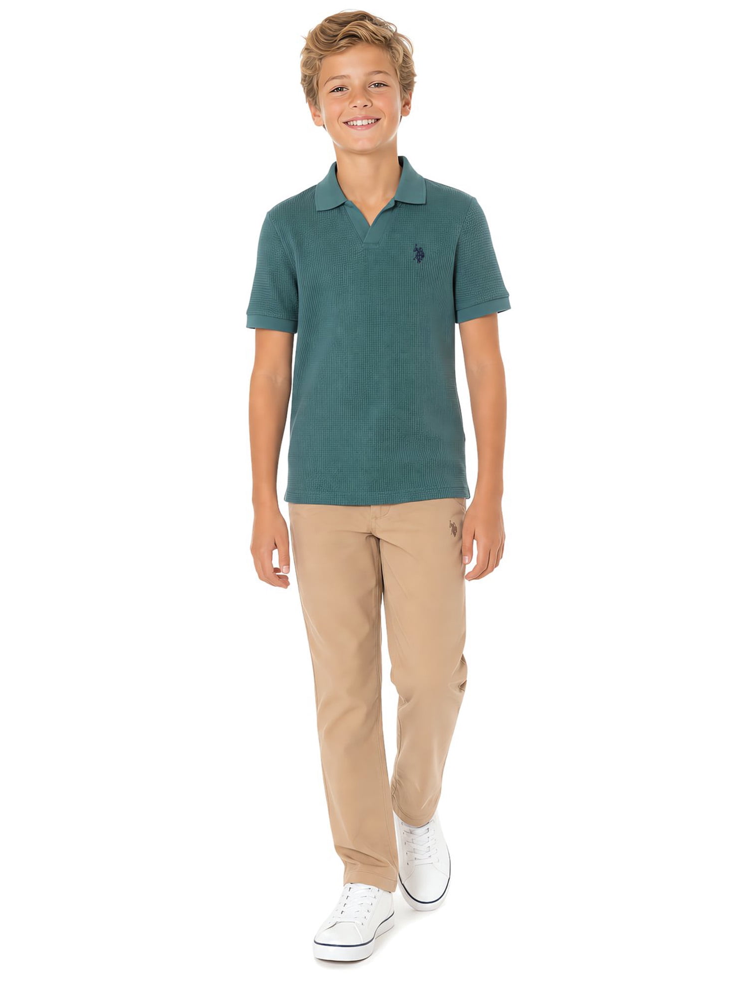 U.S. Polo Assn. Boys Johnny Collar Shirt, Sizes 4-18