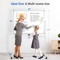 thumbnail image 4 of DOLLAR BOSS Rolling White Board Dry Erase Board Rolling 48"x36" Double Sided Large Standing Whiteboard Easel with Wheels Mobile White Board with Stand for Office, Classroom & Home, White, 4 of 9