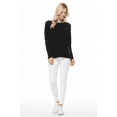 thumbnail image 4 of Yemak Women's Silky Soft Long Sleeve Boat Neck Soft Knit Sweater Top MK8140-BLK-S-BD, 4 of 4