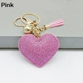 thumbnail image 2 of Walbest Romantic Glitter Keychain Premium Rhinestone Tassel Key Chain Leather Bag Charm Pendant Fringe Keychain Keyring for Women Girls, 2 of 7