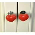 thumbnail image 2 of Ceramic Heart Cabinet Knobs,Drawer Pulls & Handles Set,Ceramic Heart Shape Knobs Red_S, 2 of 8