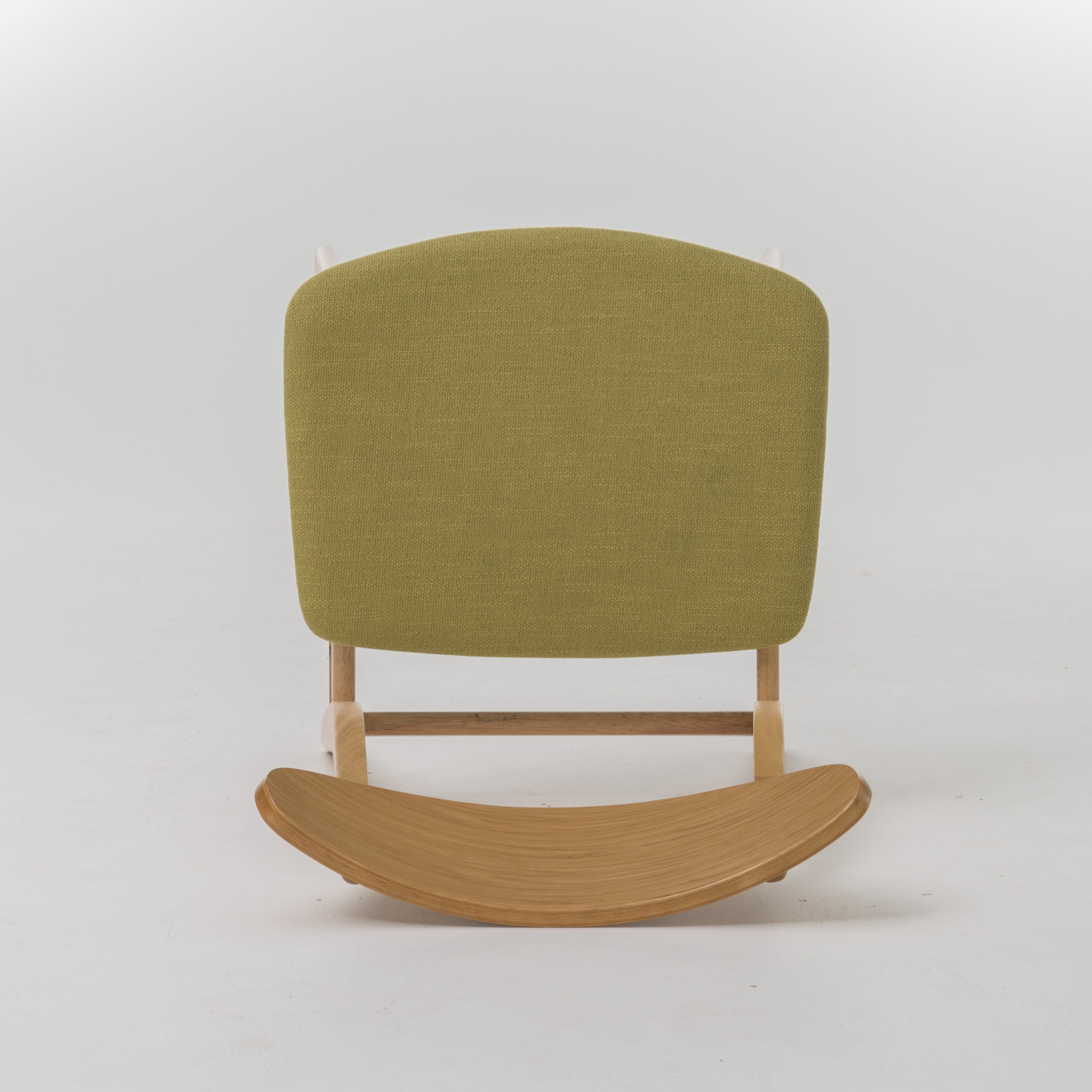 Lagom Ava Mid Century Modern Fabric Dining Chairs, Set of 2, Green Tea