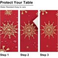 thumbnail image 5 of Christmas Tablecloth 60×84 Inch, Gold Snowflake Christmas Table Cloth for Winter, Red Christmas Tablecloths, Waterproof Spill-Proof Table Cover for Table, Kitchen, Dining, Holiday, 5 of 5