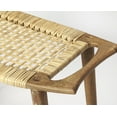 thumbnail image 3 of Butler Specialty Tristan Wood And Rattan Stool In Natural, 3 of 4