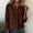 A276 Brown, variant on Xdegoge Button Down Shirts for Women Cotton Linen Blouses Long Sleeve V Neck Roll-up Cuffed Sleeve Top Casual Loose Fit Work Office Shirt Summer Lightweight Soft Cardigan
