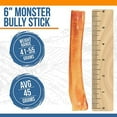 thumbnail image 5 of K9warehouse - Super Jumbo Bully Sticks (6") 25-Count - Thick, Long-Lasting, Grass-Fed Beef Chews - Rawhide-Free - Ideal for Puppies & All Breeds, 5 of 7