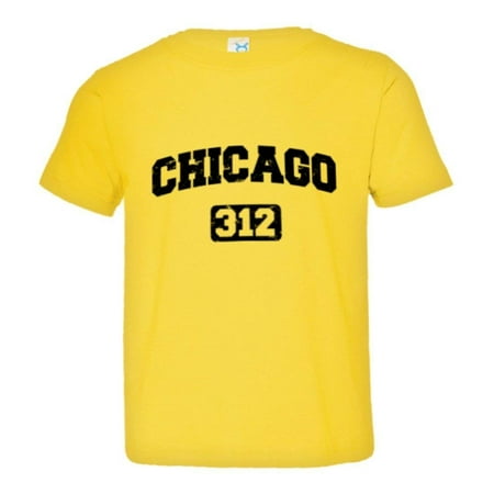 

PleaseMeTees™ Toddler Chicago 312 Area Code Distressed HQ Tee