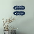 thumbnail image 5 of Designer Chicks and Roosters Novelty Restroom Signs, Set of 2 (Navy Blue / White) - Large, 5 of 5