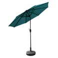 thumbnail image 2 of WestinTrends Paolo 9 Ft Patio Umbrella with Base Included, Market Table Umbrella with 20 Inch Fillable Bronze Round Base, Dark Green, 2 of 7