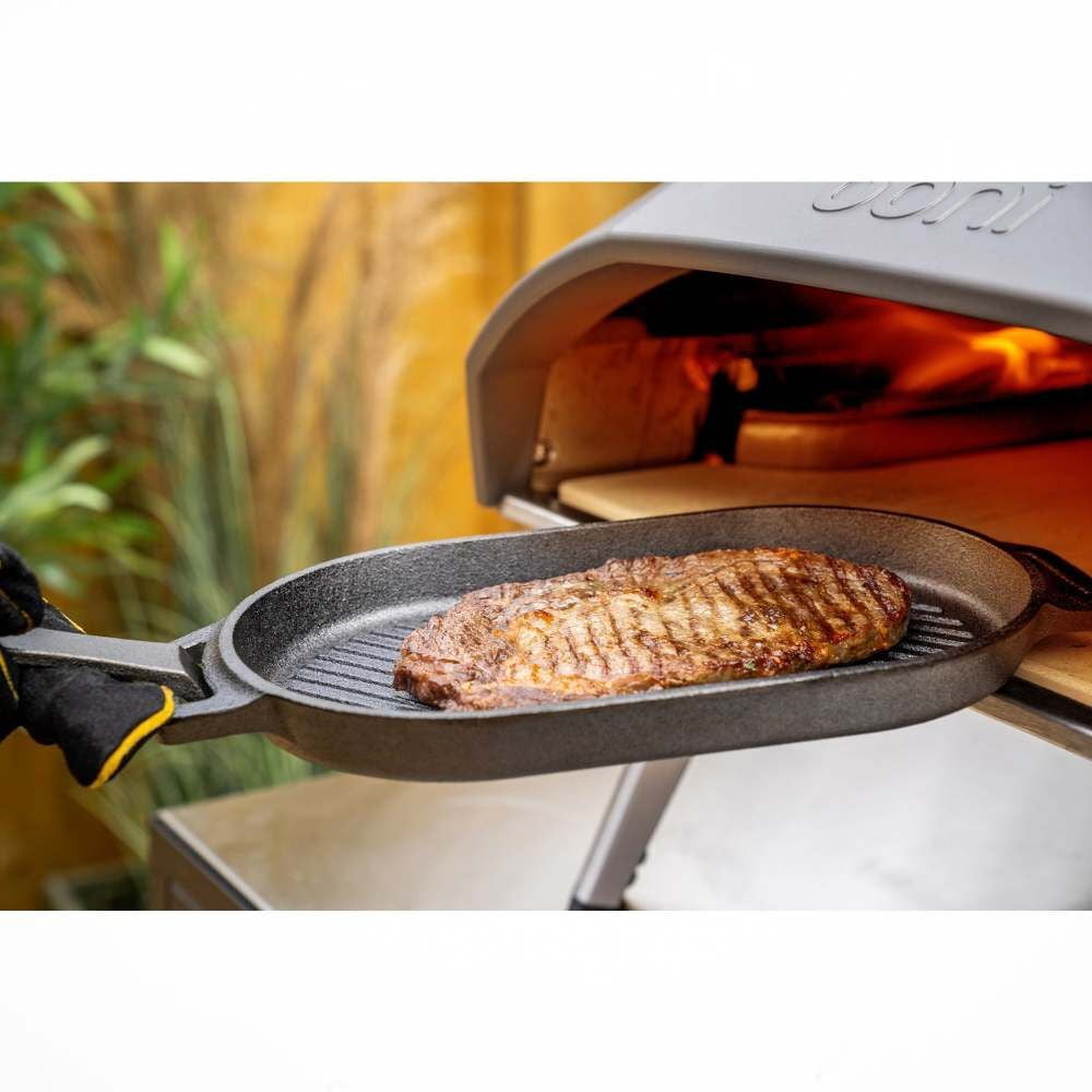 Ooni 12.2 Inch Premium Cast Iron And Stainless Steel Grizzler Pan