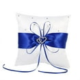 thumbnail image 3 of OTVIAP Bearer Pillow, Wedding Cushion,4 Colors Wedding Bearer Holder Pillow Cushion With Bowknot Stain Double Hearts Diamonds, 3 of 4