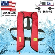 Lifesaving Pro Premium 33G Manual Inflatable PFD Survival Buoyancy Fishing Kayaking Boating Life Jacket Classic Design Red Color