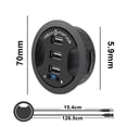 thumbnail image 4 of USB Hub USB 2.0 Desktop Grommet USB 2.0 Hub Audio Desk Mount Adapter 3 Port Mount in Desk Multi USB 2.0 Ports, 4 of 5