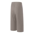 thumbnail image 2 of StSilkitty Men's Capris Solid Color Elastic Waist Drawstring Sweatpants with Pocket Soft Breathable Track Cropped Pants, 2 of 8