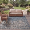 thumbnail image 3 of SAFAVIEH Courtyard Orpa Abstract Indoor/Outdoor Area Rug, Navy/Grey, 8' x 11', 3 of 12