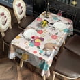 thumbnail image 4 of Dogs with Party Hats and Flowers Rectangle Tablecloth 60"x102",Waterproof Polyester Rectangle Table Cloth, Wipeable Spillproof Polyester Tablecloth for Dining, Camping, Indoor and Outdoor, 4 of 6