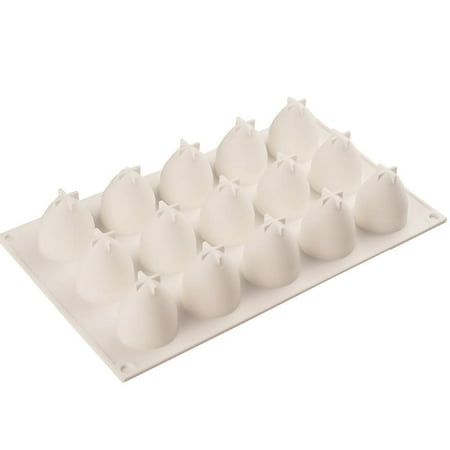 

15 Cavity Silicone Cake Mold Strawberry Shape Mold Baking Tool for DIY Mousse Cake Chocolate
