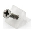 thumbnail image 1 of 100 White Plastic Reinforcement Cleat Screw Shelf Furniture Drawer Wedge Support Fitting Right Angle Assembly Repair Bracket, 1 of 5