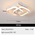 thumbnail image 5 of ADISUN LED Ceiling Light, Square Modern Flush Mount Lamp for Living Rooms Hallway Office, Aluminium White (Warm Light), 5 of 5