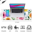 thumbnail image 5 of Long Mouse Pads for Desk,Pioneer Flower Floral Print Pattern Desk Mats on Top Of Desks, Desk Mouse Pad Extra Large with 3mm Non-Slip Base and Stitched Edge for Gaming,Office,Work,Home 31.5"x11.8", 5 of 6