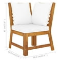 thumbnail image 4 of vidaXL Sectional Corner Sofa with Cream Cushion Solid Acacia Wood, 4 of 4